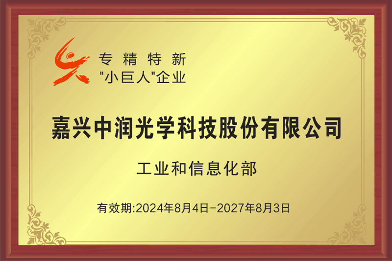 國(guó)家級(jí)專(zhuān)精特新“ 小巨人”企業(yè)